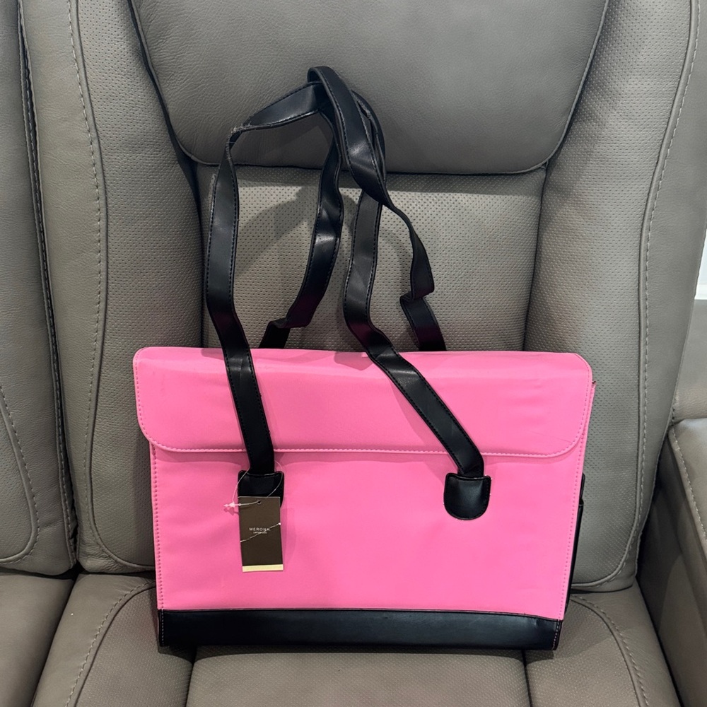 Merona Pink and Black Laptop Bag
